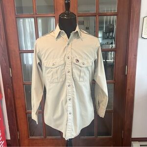 Vintage DUXBAK Hunting Shirt Large Cotton With Embroidered Turkey On Pocket